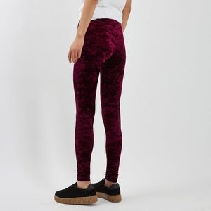 TOPSHOP crushed velvet leggings from Nordstrom